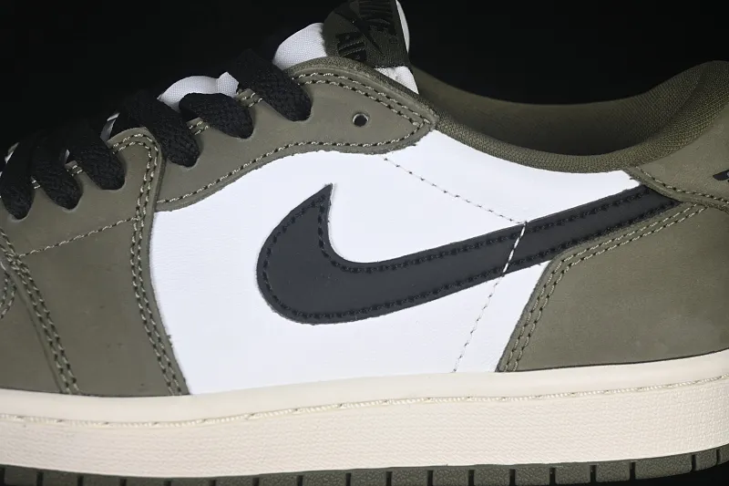 All categories Air Jordan Jordan series basketball shoes Air Jordan 1 Low G version pure original Air Jordan 1 Low OG "Medium Olive" AJ1 Joe 1 joint model olive green low-top retro culture basketball shoes HQ6998-200
